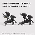 thumbnail image 3 of Baby Jogger City Select 2 Single-to-Double Modular Stroller, Eco Collection, Lunar Black, 3 of 7