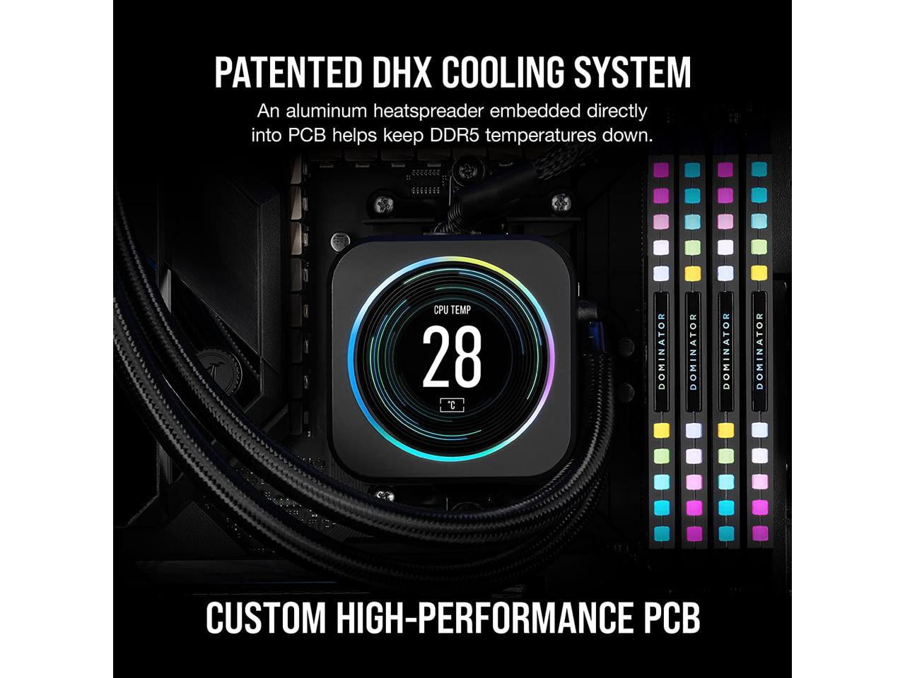 Corsair CMT64GX5M2B600 Dominator Platinum - 64GB (2 x 32GB) - DDR5-6000/PC5-48000 DDR5 SDRAM - 6000MHz - CL36 - 1.4V - Unbuffered- RAM Module for Desktop PC