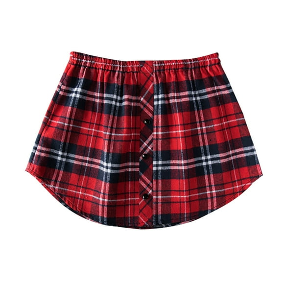 Women's Casual Elastic Waist Skirt Summer Mini A-Line Skirts Button Athletic Skirts