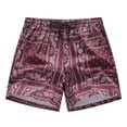 thumbnail image 5 of Casual Shorts for Men 2026 Summer Lightweight Elastic Waist Relaxed Fit Paisley Print Beach Shorts with Pockets, 5 of 8