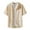 Khaki, variant on Mens Short Sleeve Button Down Shirts Classic Stretch Soft Shirts Regular Fit Comfortable Summer Clothing Grey Size M