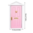 thumbnail image 5 of 1 set * Mini casa puerta pequeña maravillosa mini puertas de madera Modelos de muebles de madera en miniatura para la escena de bricolaje Muñeca Muebles para el hogar Craft Pink Inevent FN001811-02, 5 of 5