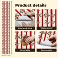 thumbnail image 5 of Peel and Stick Wallpaper 17.7in x 9.8ft Vintage Christmas Holly Berries Red Cream Stripes Contact Paper Vinyl Self-Adhesive Removable Wall Paper for Bedroom DIY Home Decor Renter Friendly, 5 of 8