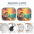 thumbnail image 7 of Uemuo Island Beach Guinea Pig Printed 2 PCS Car Windshield Sun Shade, Auto Sun Heat and UV Rays Blocker, Foldable Automotive Front Window Sunshade Protector, 7 of 7