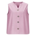 thumbnail image 4 of GUACER Sleeveless Blouses for Women Fashion Round Neck Button Loose Fit Tank Tops, 4 of 5
