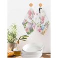 thumbnail image 2 of Easter Kitchen Dish Towels for Drying Dishes Set of 3, Spring Rabbit Feet Eggs Botanical Blooms Flowers Waffle Weave Microfiber Hand Tea Bathroom Towels Quick Dry & Absorbent Towel 12x12, 2 of 7