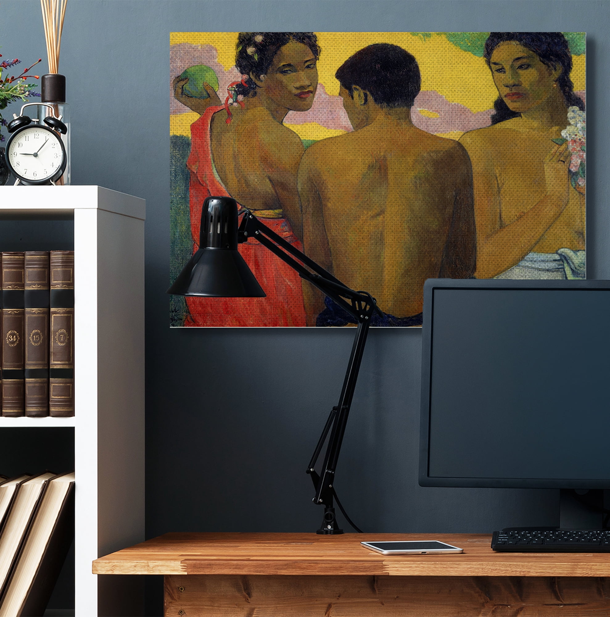 Stupell Home Décor Sunset Portraits Native Figures Classic Painting Canvas Wall Art by Paul Gauguin