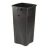 Rubbermaid Commercial FG356988BLA Untouchable Waste Container, Square, Plastic, 23gal, Black