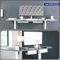 thumbnail image 4 of VIVO White Dual Under Desk 17" Cable Management Trays, Wire Organizers (2 Pack), 4 of 9
