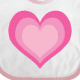 thumbnail image 4 of Inktastic Pink Valentine Heart Girls Baby Bib, 4 of 4