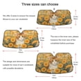 thumbnail image 5 of Cat Sunflowers Clouds Leaves Automotive Front Car Windshield Sun Shade Reflector Foldable for Front Fit for Cars Truck SUVs, 5 of 8