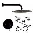 thumbnail image 1 of Juego Baño Redondo Regadera 25cm Monomando 8 Piezas Negro Lujo, 1 of 9