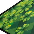 thumbnail image 2 of Coolnut St.Patrick's Day Kitchen Rug 39"x20", Beautiful Clover Leaves Shamrock Green Plaid Non Slip Washable Cushioned Carpets Polyester AntiFatigue Comfort Porch Floor Mat for Washroom Bedroom, 2 of 7