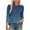 Blue3, variant on Jalioing Women's 3/4 Sleeve Tunic Tops Gradient Fashion Blouses Plus Size Crew Neck Basic Shirt Spring Summer Outfits
