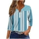 thumbnail image 2 of Fiudx Camisas para Mujer Blusa de Manga 3/4 Corta Estampada a La Moda para Mujer, Blusa Informal con Cuello Redondo, 2 of 5