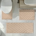 thumbnail image 3 of Findosom 3pcs Bathroom Rugs Set with U-Shaped Mat,Rubber Backing,Quick Dry,Ultra Soft Machine Washable Bath Mats for Bathroom Floor,Tub,Shower,Microfiber Bath Mats 20"x32"+20"x59"+U 20"x24" Beige, 3 of 8