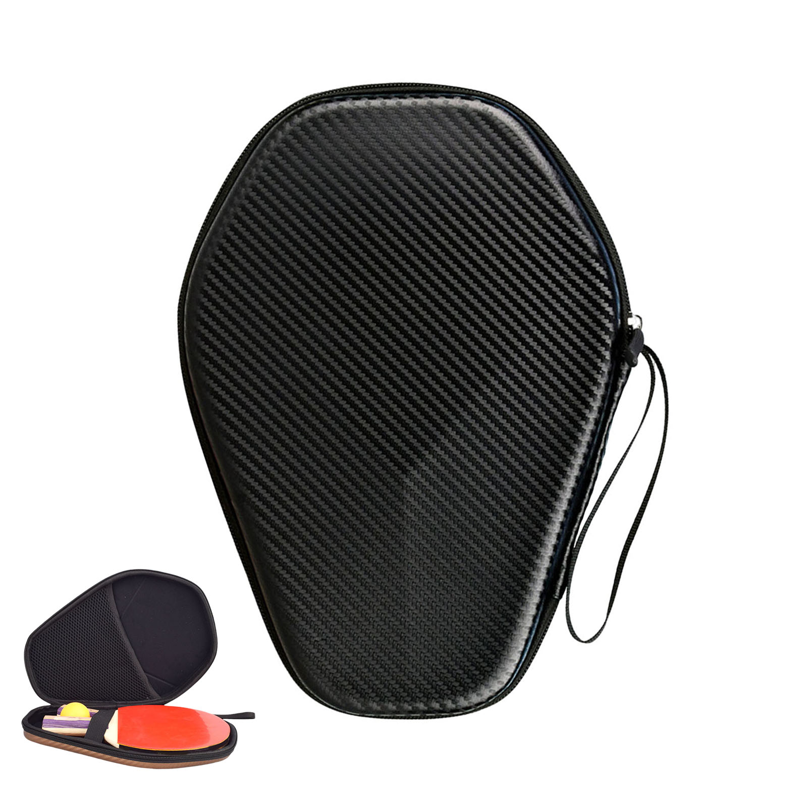 YIFAEUX Table Tennis Racket Cover Waterproof Ping Pong Paddle Storage Case Holder Hexagonal Racquet Bag for Home School Gym