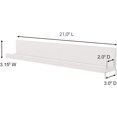 thumbnail image 2 of Picture Ledge, 21" Damage Free Hanging Floating Shelf with Adhesive Strips, Quartz, No Tools Picture Hanger for Displaying Decorations and Photographs, 1 Ledge and 10 Strips, 2 of 5