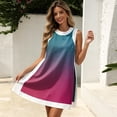 thumbnail image 6 of UDAUDU Womens 2 Piece Sets Gradient Boho Sleeveless Crew Neck Pullover Tops Lounge Set Casual Shorts Matching Sets with Pocket Hot Pink L, 6 of 7