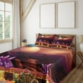 thumbnail image 2 of Ambesonne Colorful Fitted & Top Sheet Set with Shams, River Mars with Nebula, Multicolor, 2 of 5