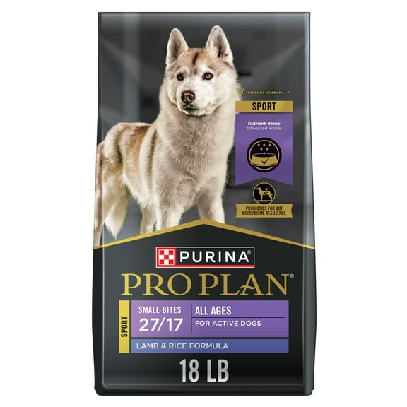 Purina Pro Plan High Protein Dry Dog Food, Small Bites Lamb and Rice Formula, 18 lb Bag