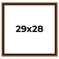 29x28 Frame Gold Brown Plein Air Vintage Solid Wood Picture Frame | 1.75 Inches Moulding Width |