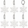 thumbnail image 1 of Colgantes de copo de nieve de plata de ley 925 con anillas de salto y colgante de flor para hacer joyas artesanales., 1 of 9