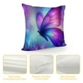 thumbnail image 4 of Nawypu Decorative Throw Pillow Cover Magical Purple Butterfly,Cushion Cover Case or Home Sofa Bedroom Living for Women Men, 4 of 5