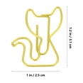 thumbnail image 3 of 30 clips de papel con forma de gato, clips metálicos creativos para notas, alfileres decorativos, marcapáginas de papel con forma única para oficina, escuela y hogar., 3 of 5