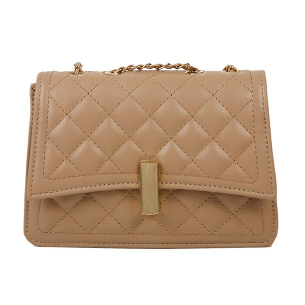 Sywqhk Bolso De Hombro Cruzado Femenino Con Patrón De Celosía Bolso Informal De Pu (Camello) Sywqhk Para estrenar