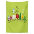 thumbnail image 3 of Ambesonne Vegetable Tablecloth Rectangular Table Cover, Greek Salad Funny, 52"x70", Multicolor, 3 of 4