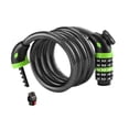 thumbnail image 2 of Candado de cable con contraseña y combinación para bicicletas, motocicletas y niños. Verde, 2 of 6