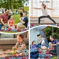 thumbnail image 6 of 80”x 80”Extra Large Pioneer Pink Blue Rose Picnic Blankets Waterproof Foldable Beach Blanket Sandproof,3-Layer Thicking Outdoor Packable Blanket for Camping, Park, Beach, Grass, Indoors, 6 of 6
