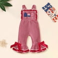 thumbnail image 2 of JUMEYU Baby Girl Romper Short Sleeve Baby Girls One Packs Breathable Romper with Sleeves Romper Newborn To Infant 0 3 6 9 12 18 24 Months (Wine,6-12 Months), 2 of 5