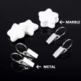 thumbnail image 3 of 8 Piezas Mantel Pesas Cubierta de Mesa Pesas Clip de Metal Mantel Colgante Piedra Pesas de Mesa Perchas para Picnic al Aire Libre Mesa de Cena Familiar (Blanco), 3 of 5