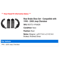 thumbnail image 2 of Rear Brake Shoe Set - Compatible with 1990 - 2000 Jeep Cherokee 1991 1992 1993 1994 1995 1996 1997 1998 1999, 2 of 2