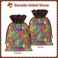 thumbnail image 2 of Rocae Colorful Dinosaur Print Christmas Drawstring Linen Gift Bag with Drawstrings Treat Bag Goody Present Bags for Christmas Party Favor, 2 of 8