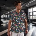 thumbnail image 3 of Wukai Holiday Christmas Cookies Print Men's Short-Sleeved Mesh T-Shirt,Quick-Dry Short Sleeve Workout T-Shirt-5X-Large, 3 of 8