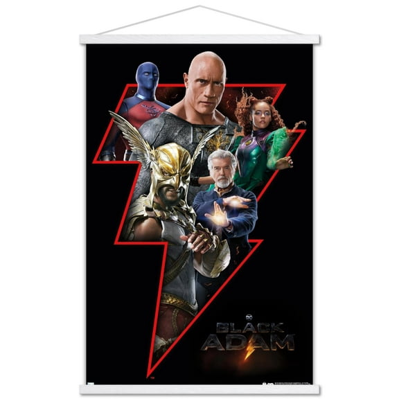 DC Comics Movie Black Adam - Group Wall Poster with Magnetic Frame, 22.375" x 34"