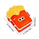 thumbnail image 2 of Fiambrera con Forma de Hamburguesa y Papas Fritas | Contenedor de Almuerzo Hermético, Seguro para Alimentos, para Oficina y Escuela | Portátil con Pulsera para Utensilios Incorporada | Divisor Extraí, 2 of 5