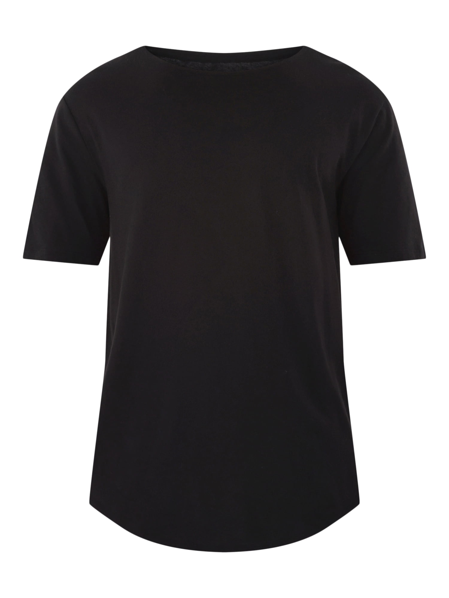 No Boundaries Men's & Big Men's Longline Curved Hem Elongated Tee Shirt, 2-Pack, Sizes XS-5XL
