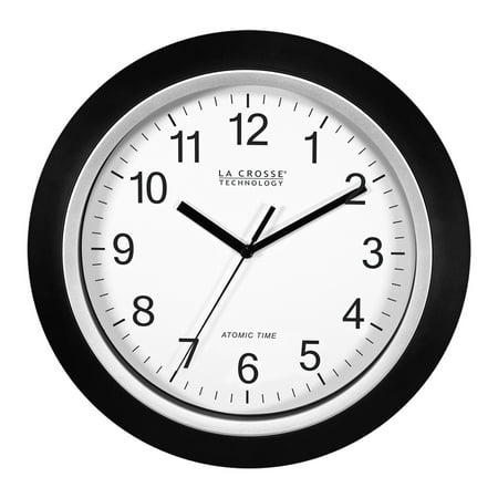 - Better Homes & Gardens W85961 12 Inch Analog Atomic Black Wall Clock