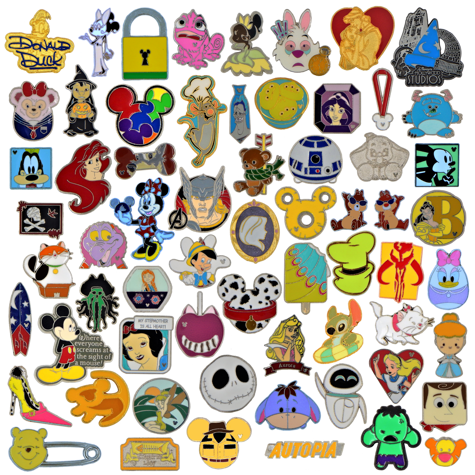 Disney Pins 40 Assorted Pin Trading Lot