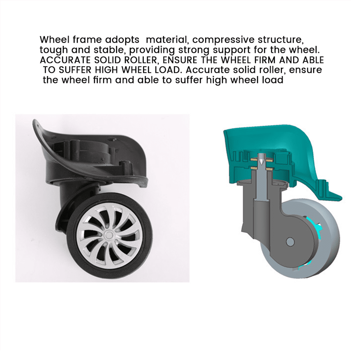 4 Pack Luggage Replacement Wheels Replacement Luggage Suitcase Spinner Wheels Universal Swivel Wheel for Luggage Walmart