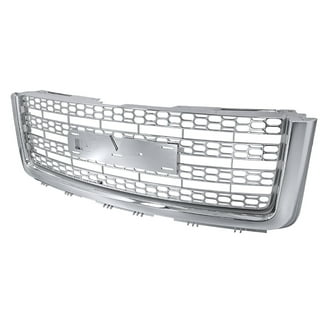 Denali Style Chrome Front Bumper Grille For 2015-2020 GMC Yukon XL - Glossy Silver, ABS Plastic