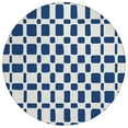 thumbnail image 2 of Addison Rugs Chantille Indoor/Outdoor Transitional Squares Navy Washable Round Rug, 8' x 8', 2 of 6