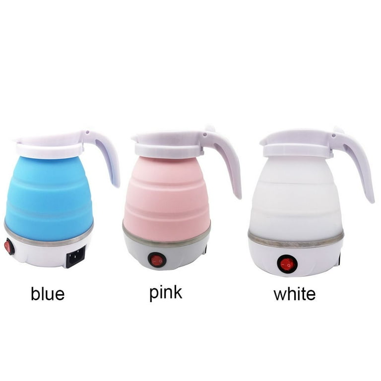 Leak Proof Household Mini Kettle Electric Cookware Teapot Foldable Water  Kettles Travelling Folding Kettle PINK