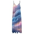 thumbnail image 4 of Purple Blue And Gold Wave Fine Art Sleeveless Dress Summer Dress Woman 2025, 4 of 7