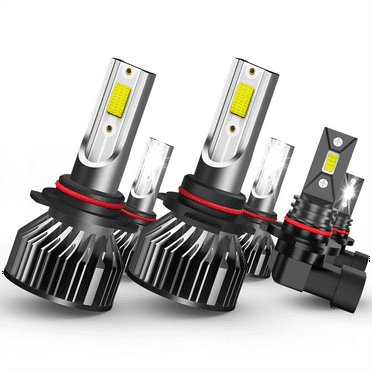 QIPEIZSP Compatible For GMC Canyon 2004-2012 Led Headlights 9005 9006 & Fog Lights 9145 Bulbs 6 Pack