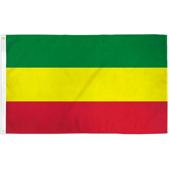 12X18 INCH ETHIOPIA BOAT FLAG ETHIOPIAN RASTAFARIAN RASTA NEW 100D FABRIC